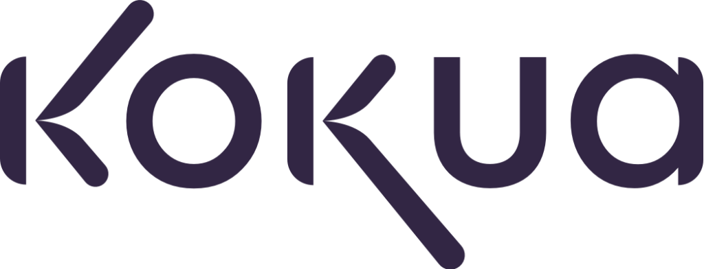 kokua original logo, blue